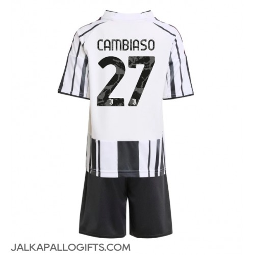 Juventus Andrea Cambiaso #27 Koti Peliasu Lasten 2025-26 Lyhythihainen (+ Lyhyet housut)